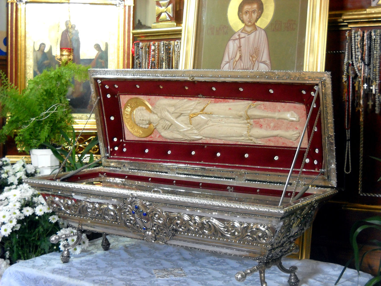 Gabriels relikvier i den ortodokse katedralen St. Nikolas i Białystok