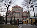 Kazan church in Voskresensky Novodevichy monastery from cemetery.jpg