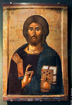 Икона на Господ Исус Христос од манастирот Св. Господово преображение во Зрзе - Христос Спасител и Жизнодавец