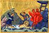 Martyrdom of St. Ananias of Persia, with the ladder leading to heaven.