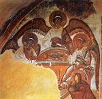 Theophan’s fresco of the Holy Trinity in the Church of the Transfiguration in Novgorod