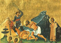 Aquila, Valerian, Eugene and Candidus of Trebizond (Menologion of Basil II).jpg