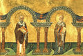 Athanasius and Cyril of Alexandria (Menologion of Basil II).jpg