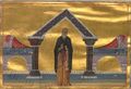 Thalelaeus the Hermit of Syria (Menologion of Basil II).jpg